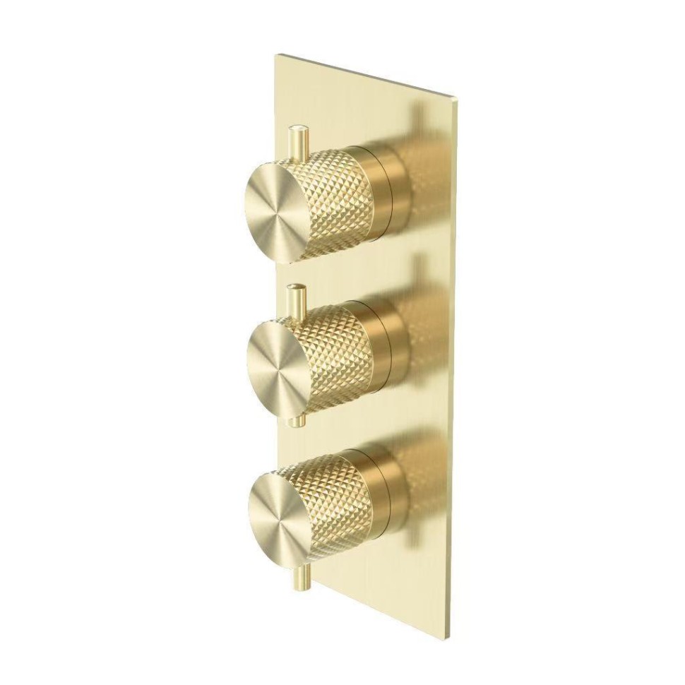 Смеситель для душа LOTIS Santi 1026BB с термостатом на 3 потребителя, цвет Brushed Brass — Основное изображение