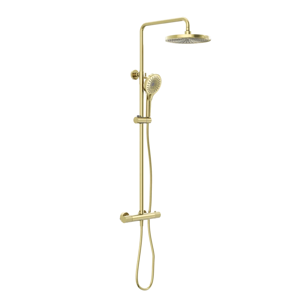 Душевая стойка LOTIS Santi 1020BB с термостатом, цвет Brushed Brass — Основное изображение