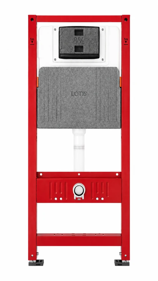 Инсталляция для унитаза LOTIS 1302PRO Profil Pro 500×165×1145 механическая, цвет Красный