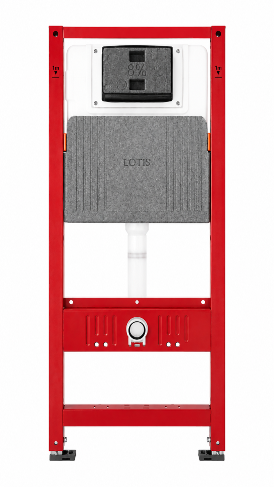Инсталляция для унитаза LOTIS 1302PRO Profil Pro 500×165×1145 механическая, цвет Красный — Основное изображение