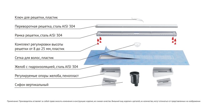 Душевой лоток BERGES В1 Antik 300, матовый хром, S-сифон D50/105 H50, арт.090021