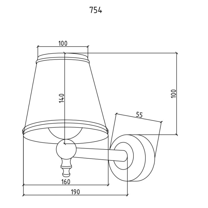 Бра, gold, Boheme - 754