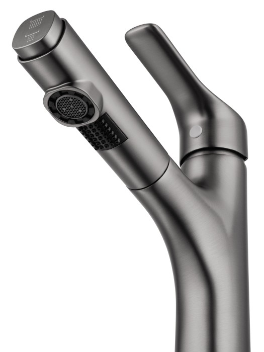 Смеситель для раковины с выдвижным изливом, Wonzon & Woghand, WW-AE4151-BGG цвет: графит