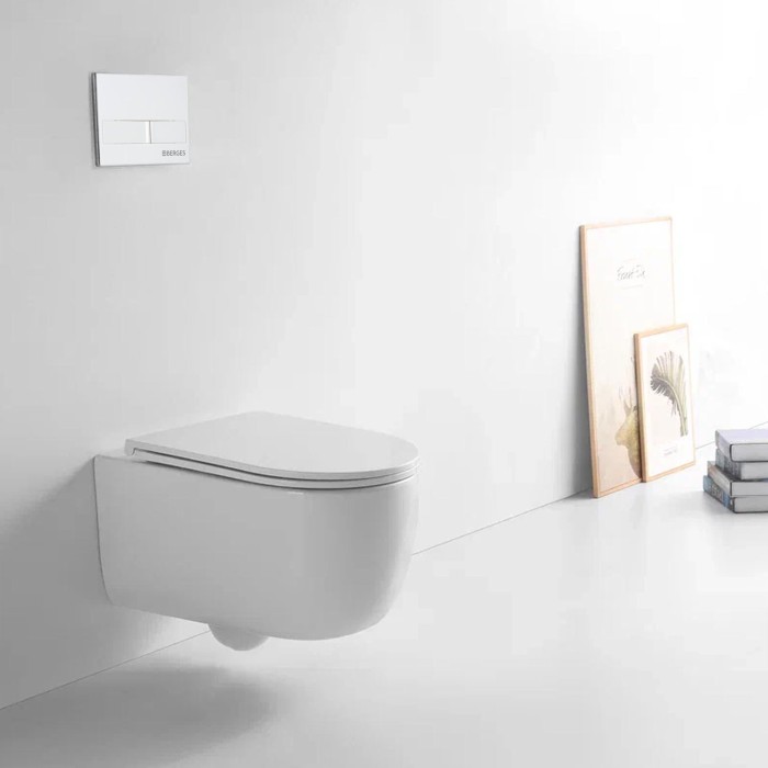 Унитаз подвесной Berges Tornas Rimless безободковый, с микролифтом, арт. 082137