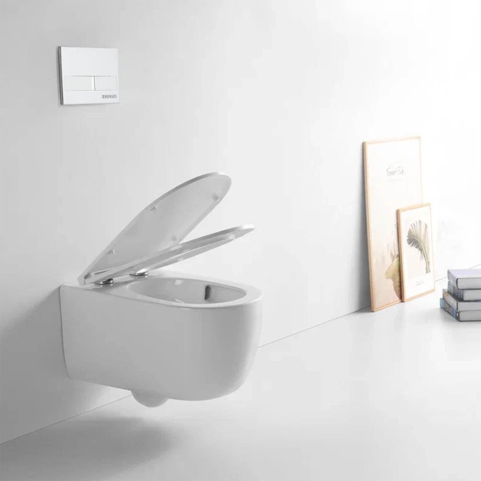 Унитаз подвесной Berges Tornas Rimless безободковый, с микролифтом, арт. 082137