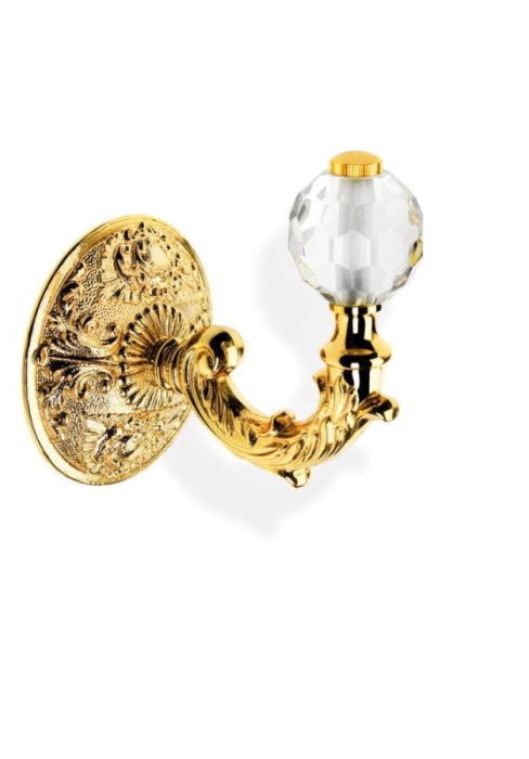 Крючок со стеклом Murano STIL HAUS Noto light, NT13V(08) цвет: хром