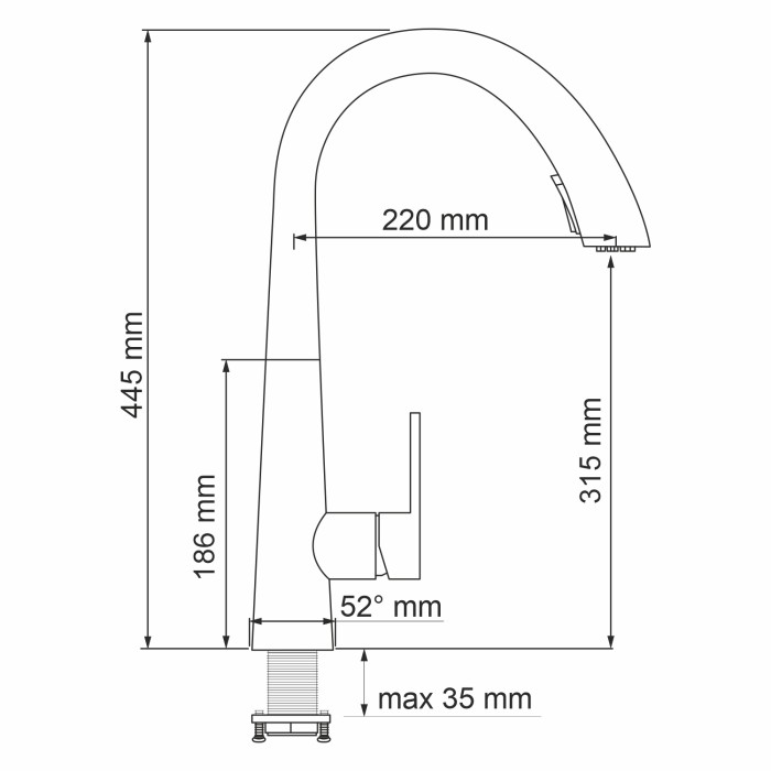 Смеситель для кухни Main 4100 WasserKRAFT арт. A8667