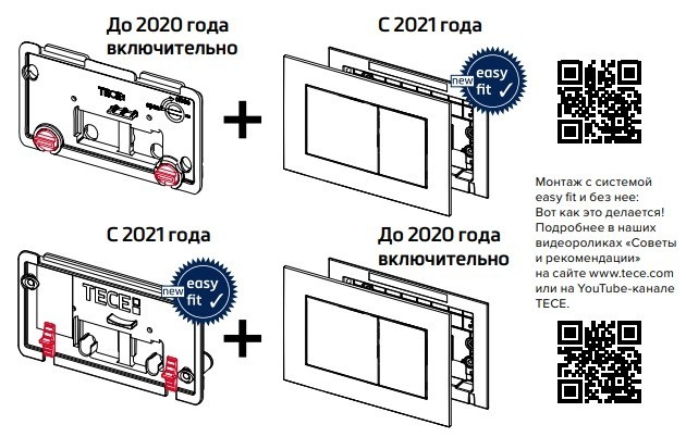 Рама для установки подв. Унитаза toto neorest, высота h1120мм, с креплением к стене, TECE арт. 9300344