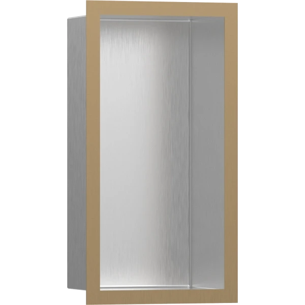 Настенный короб с цветом корпуса и дизайнерской рамой, 30х15х10 см, Hansgrohe XtraStoris Individual, бронза арт. 56094140