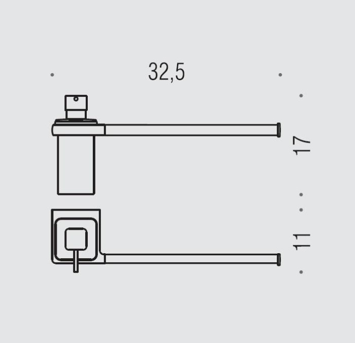 Полотенцедержатель с дозатором Colombo Design Lulu настенный цвет хром арт. B6274