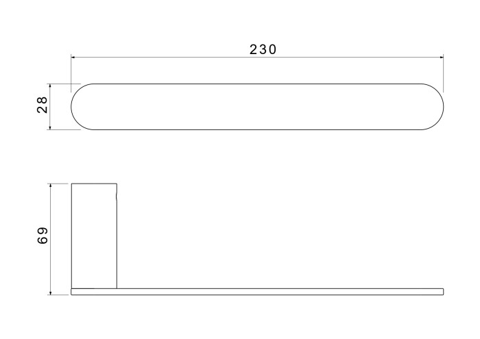 Полотенцедержатель, Aquatek Лира, хром арт. AQ4419CR