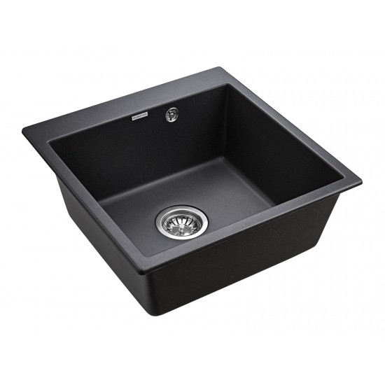Мойка для кухни гранит 510х520 Paulmark KANTE 50, черный - PM105152-BL