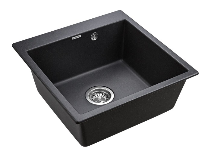 Мойка для кухни гранит 510х520 Paulmark KANTE 50, черный - PM105152-BL