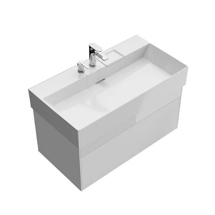 Тумба подвесная 2 ящика 90 см, Logica Kerama Marazzi, белый - LOG.90.2\WHT