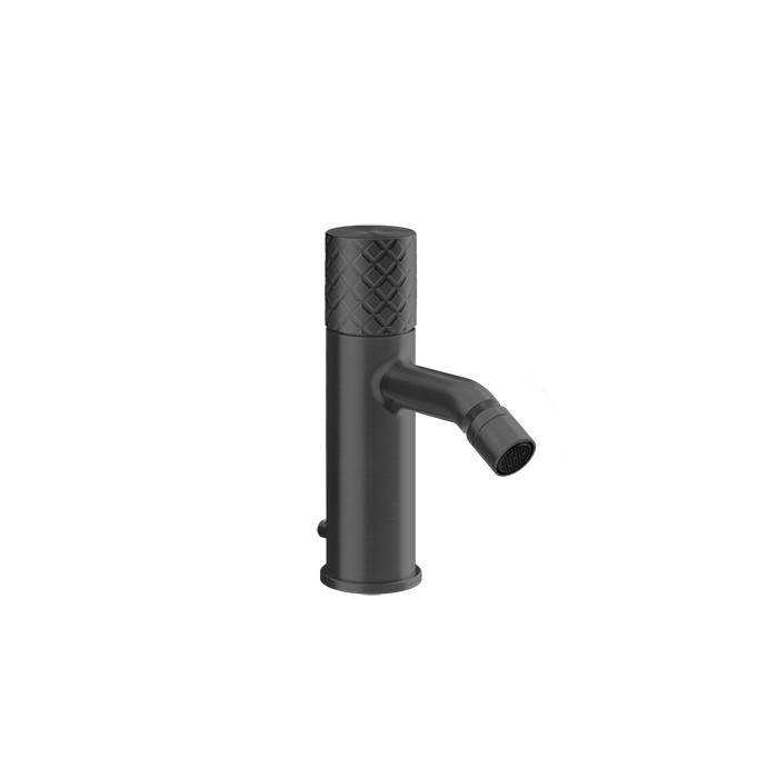 Смеситель для биде, 1 отв., с донным клапаном, Gessi Habito Intreccio, black metal pvd арт. 70107#706