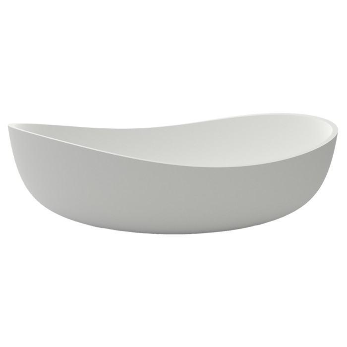 Раковина 650x400x200 накладная из искусственного камня, белая, Azario FRETTA ROUND - AZ-1214S