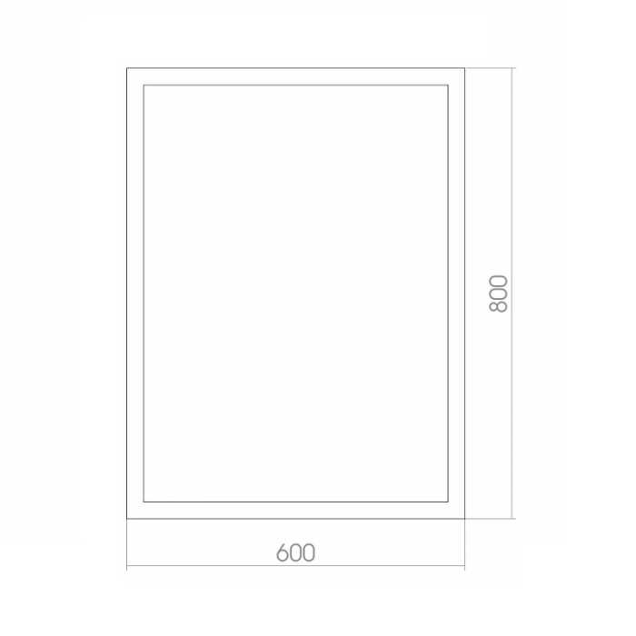 Зеркало 600х800, LED-подсветка с диммером, выключатель - датчик на движение, Azario Торманс - ФР-00001405