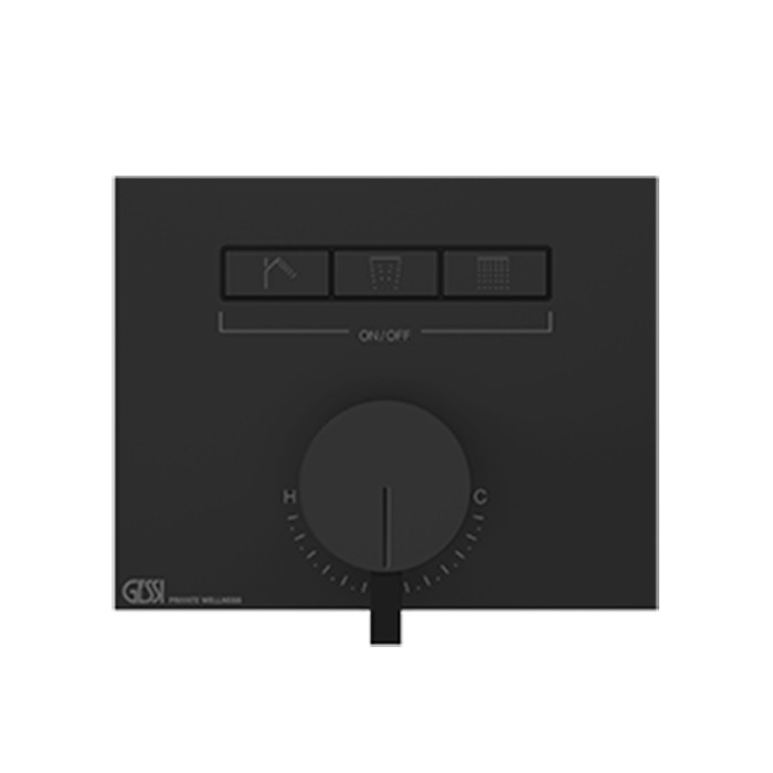 Смеситель для душа, с включением до 3 источников одновременно, Gessi Hi Fi, black metal brushed pvd арт. 63081#707