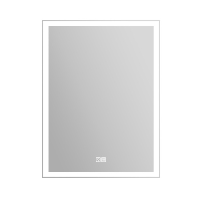 Зеркало 60x80, прямоугольное, с встроенным светильником, сенсорным выключателем и подогревом, BelBagno арт. SPC-GRT-600-800-LED-TCH-WARM