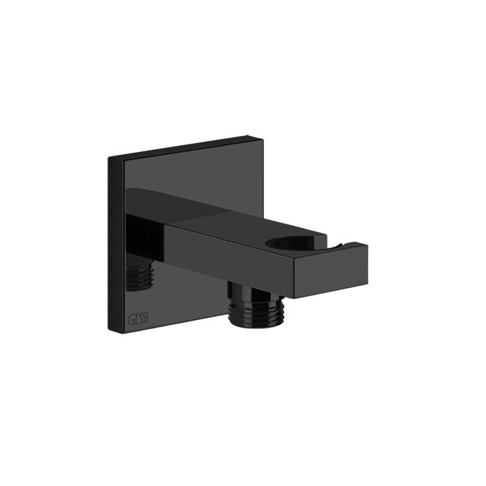 Вывод воды с держателем для душевой лейки, Gessi Rettangolo, black xl арт. 20161#299