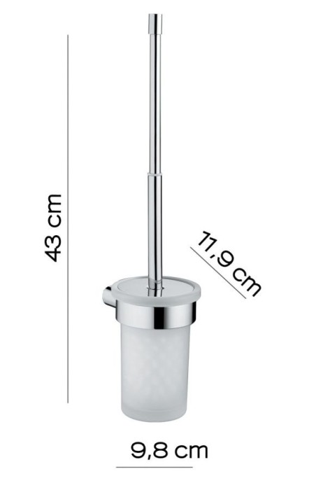 Настенный стеклянный ёрш Azzorre Gedy, A133/03(13) цвет: хром