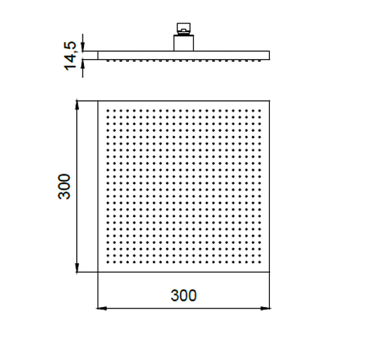 Душевая система Almar Core встраиваемая, с термостатом, верхний душ Velvet 30х30см, цвет черный матовый арт. SET-2.MB