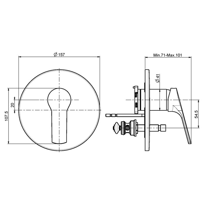 Fima Carlo Frattini Смесителя с переключателем на 2 источника, Serie 4, F3769X2CR F3000 цвет: хром