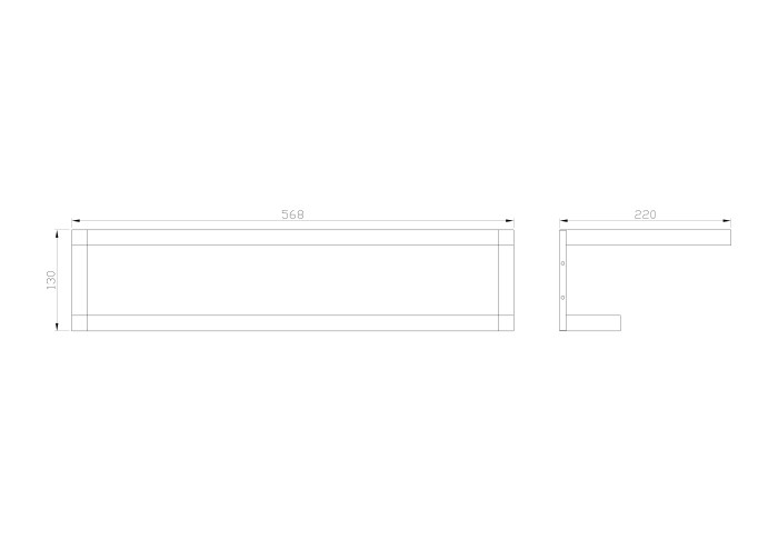 Полотенцедержатель с полкой, Wonzon & Woghand, WW-9581 цвет: хром