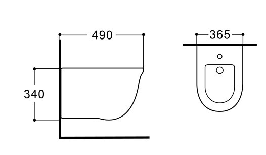 Биде подвесное Aquatek Классик, белый арт. AQ1161-00