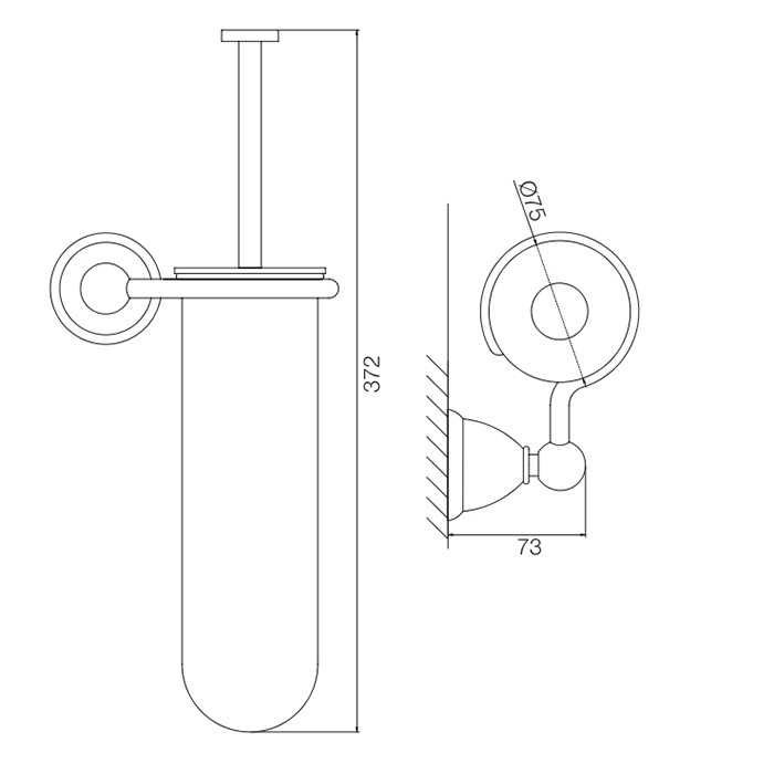 Fima Carlo Frattini Туалетный ёршик, подвесной, Accessori, F6046/1OR цвет: золото