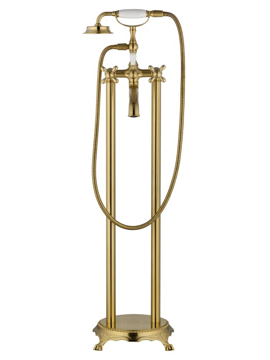 Смеситель для ванны напольного монтажа, Wonzon & Woghand Retro, WW-88649020-BG цвет: золото