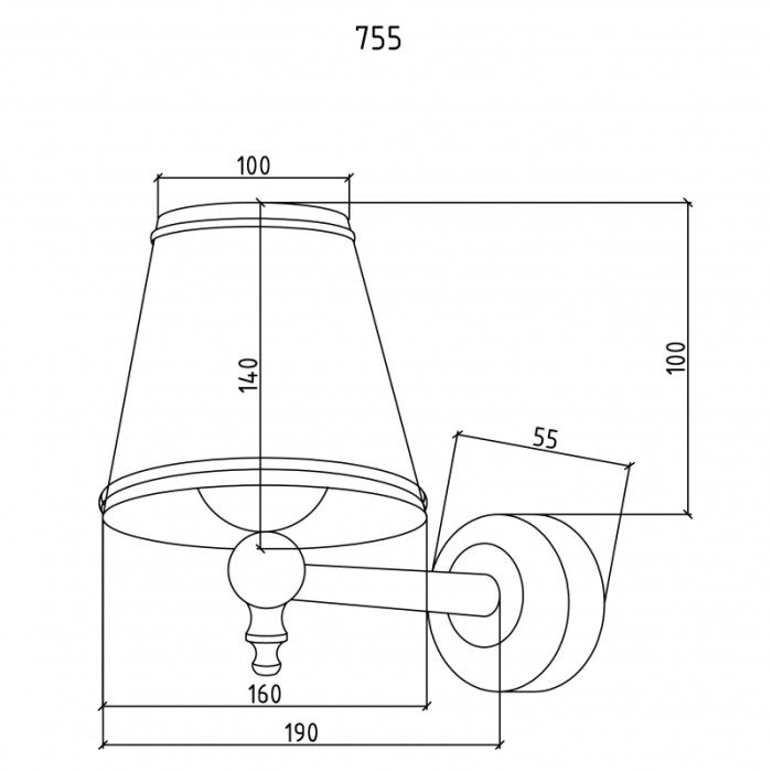 Бра, chrome, Boheme - 755
