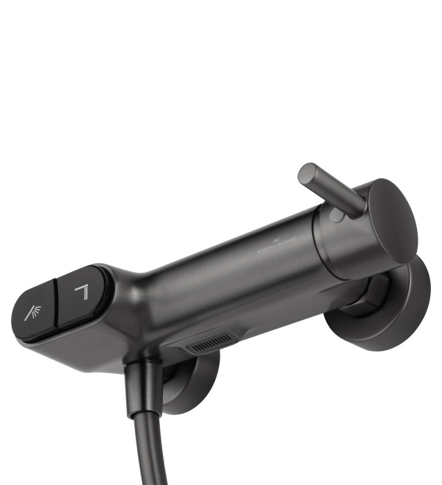 Смеситель для душа с встроенным изливом, Wonzon & Woghand Muse, WW-A30902-BGG цвет: графит