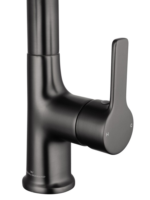 Смеситель для раковины с выдвижным изливом, Wonzon & Woghand, WW-FE01L212-BGG цвет: графит