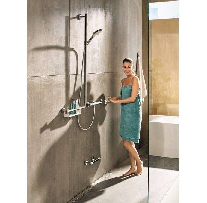 Душевой гарнитур со штангой 110 см, правосторонний Raindance Select S Hansgrohe, хром арт. 26326000