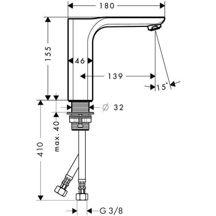 Смеситель для раковины Urquiola Axor, шлифованная бронза арт. 11021140