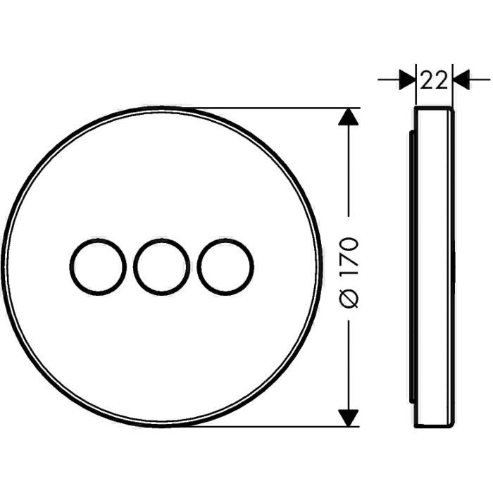 Переключатель потоков ShowerSelect Axor, полированный черный хром арт. 36727330