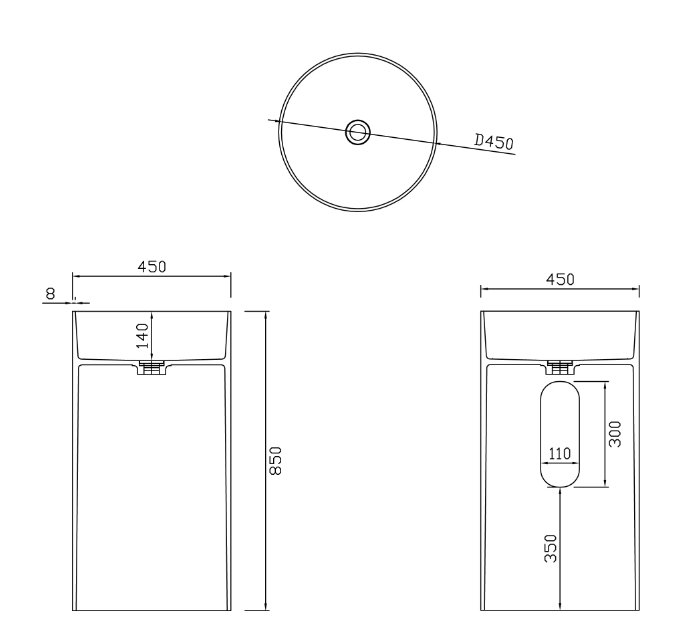 Раковина из полиэфирной смолы Rim 45х85см цвет оливковый арт. Rim01