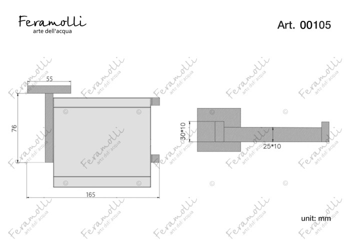 Держатель для бумаги, хром, Maggiore Feramolli - CL105