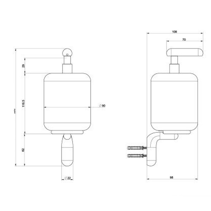 Дозатор для жидкого мыла подвесной, Gessi Goccia, хром/белый арт. 38013#031