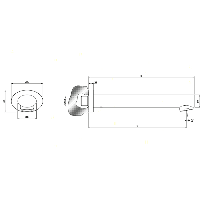 Ершик для унитаза напольный, Gessi Goccia, хром/белый арт. 38043#031
