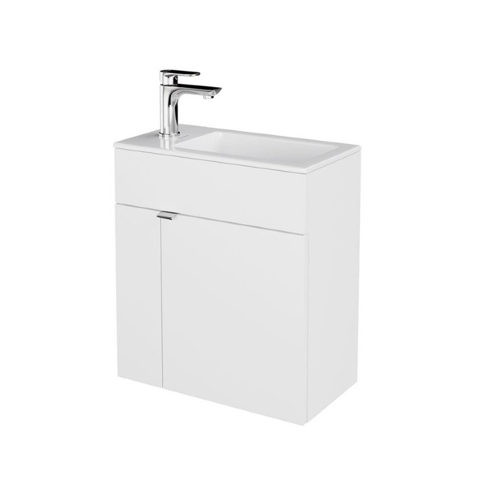 Тумба подвесная 50см с дверцей, Lato Kerama Marazzi, белый - LAT.50.1\WHT