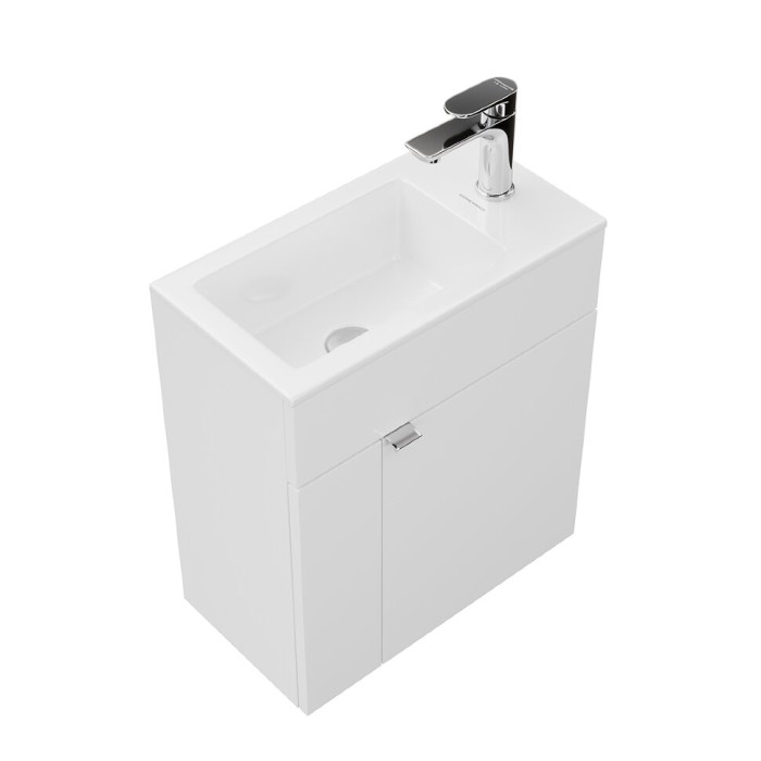 Тумба подвесная 50см с дверцей, Lato Kerama Marazzi, белый - LAT.50.1\WHT