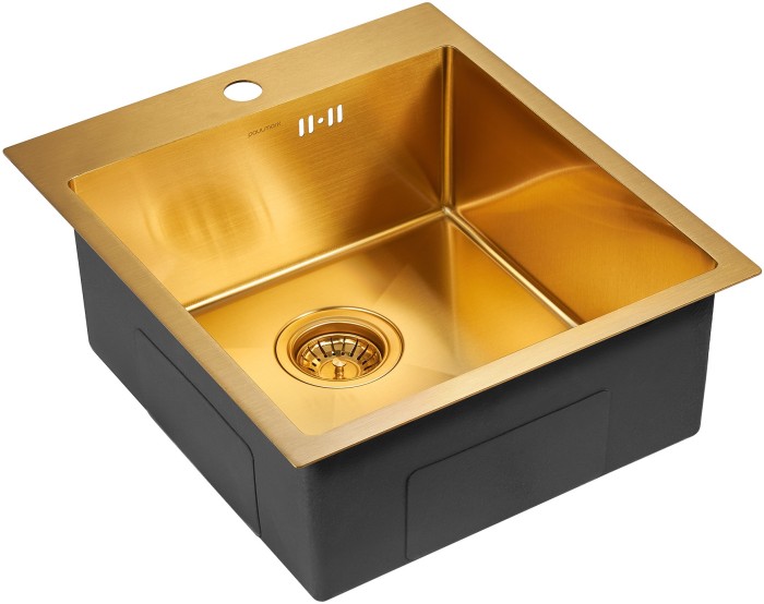 Мойка для кухни нержавеющая 450х510мм Paulmark FAVOR, брашированное золото - PM214551-BG