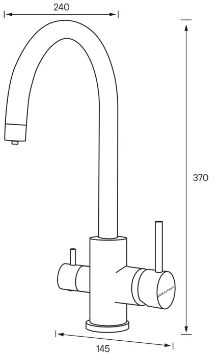 Смеситель для кухни  Paulmark ESSEN, вороненая сталь - Es213211-GM