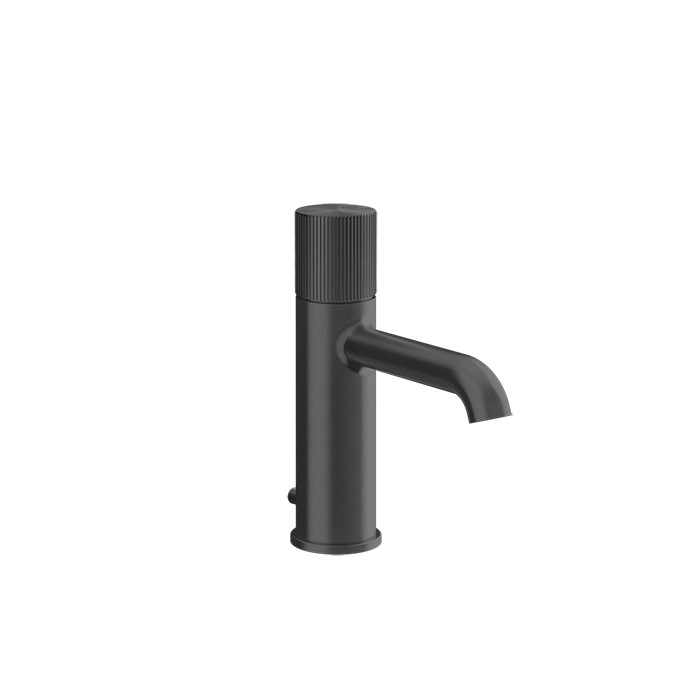 Смеситель для раковины, 1 отв., с донным клапаном, Gessi Habito Rigato, black metal pvd арт. 70501#706