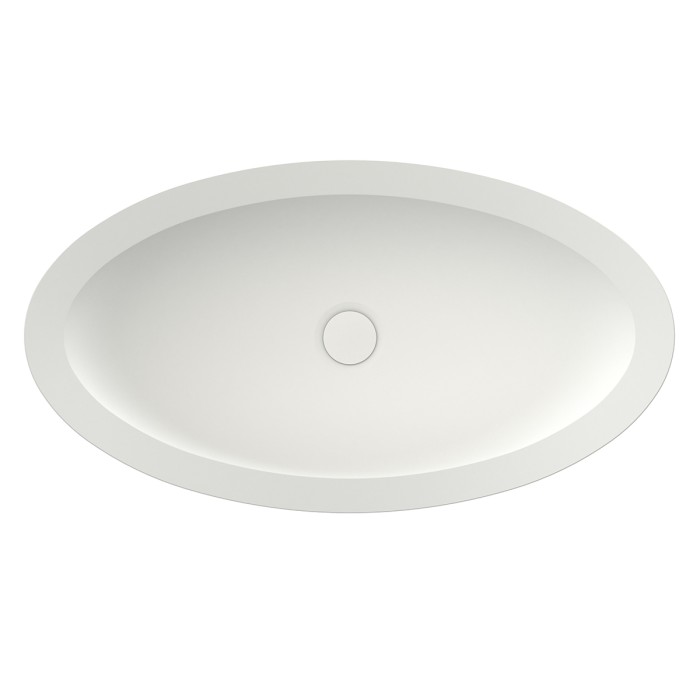 Раковина 580x330x160 накладная из искусственного камня, белая, Azario FRETTA ROUND - AZ-1225S