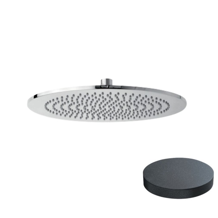 Верхний душ с защитой от известняка, d250 мм, латунь, Giulini Wellness, графит арт. 1707-25GF