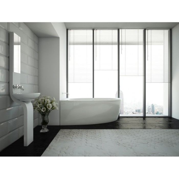 Акриловая ванна асимметричная 160x90 см левая, Azario Kapris арт. AV.0002160