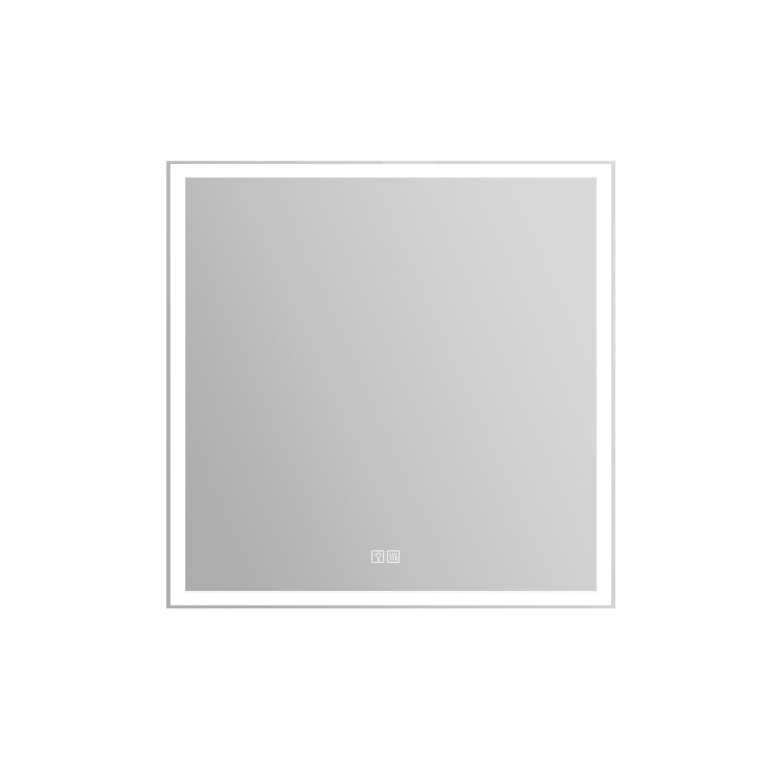 Зеркало 80x80, квадратное, с встроенным светильником, сенсорным выключателем и подогревом, BelBagno арт. SPC-GRT-800-800-LED-TCH-WARM